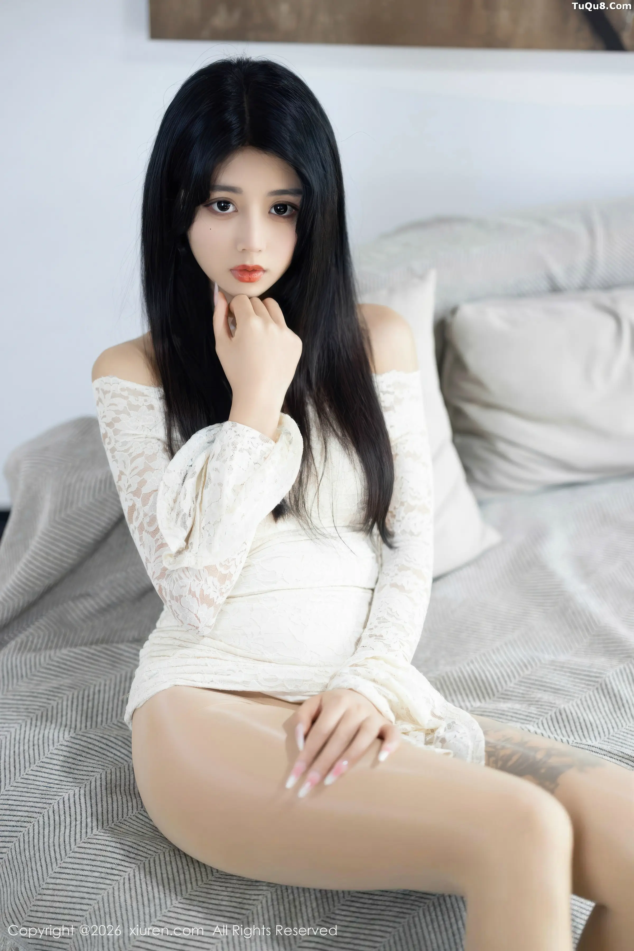 姜冉冉_Renee@白色连衣短裙配超薄肉丝秀柔美身姿绝美写真75P 7