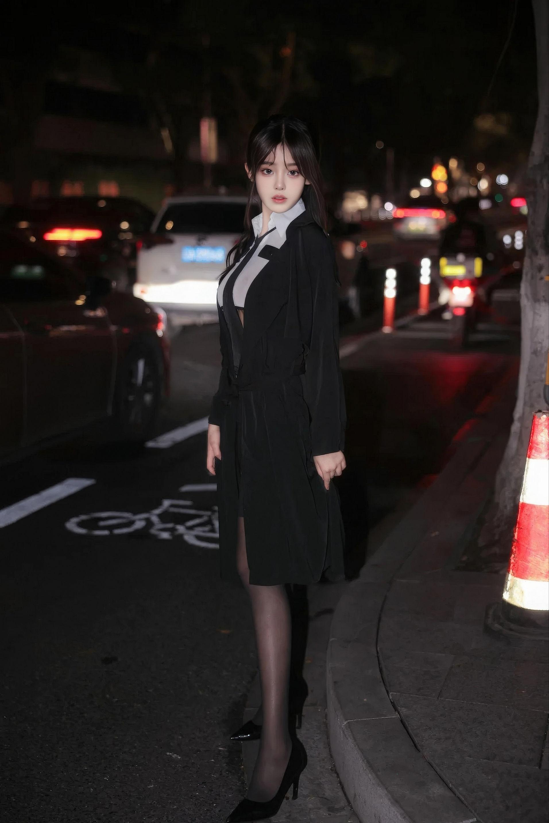 XiuRen 秀人 No.N003 王心悦 吊带黑丝制服 79P 76P 2