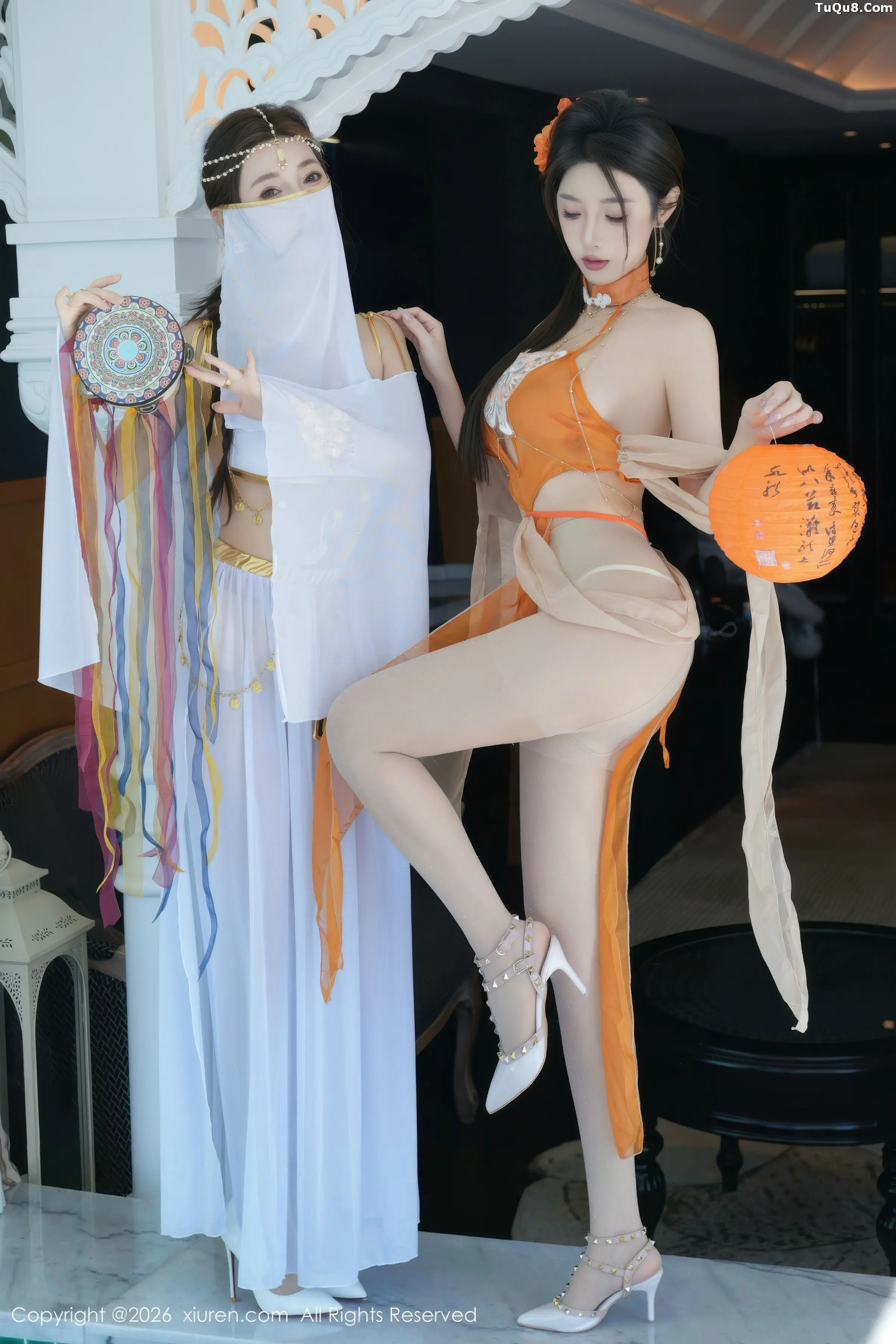 Collection Twins - Tao Zhi Yao Yao Sexy Sister Flowers Classical Sheer Show Captivating Figure Exquisite Photoshoot 82P 3