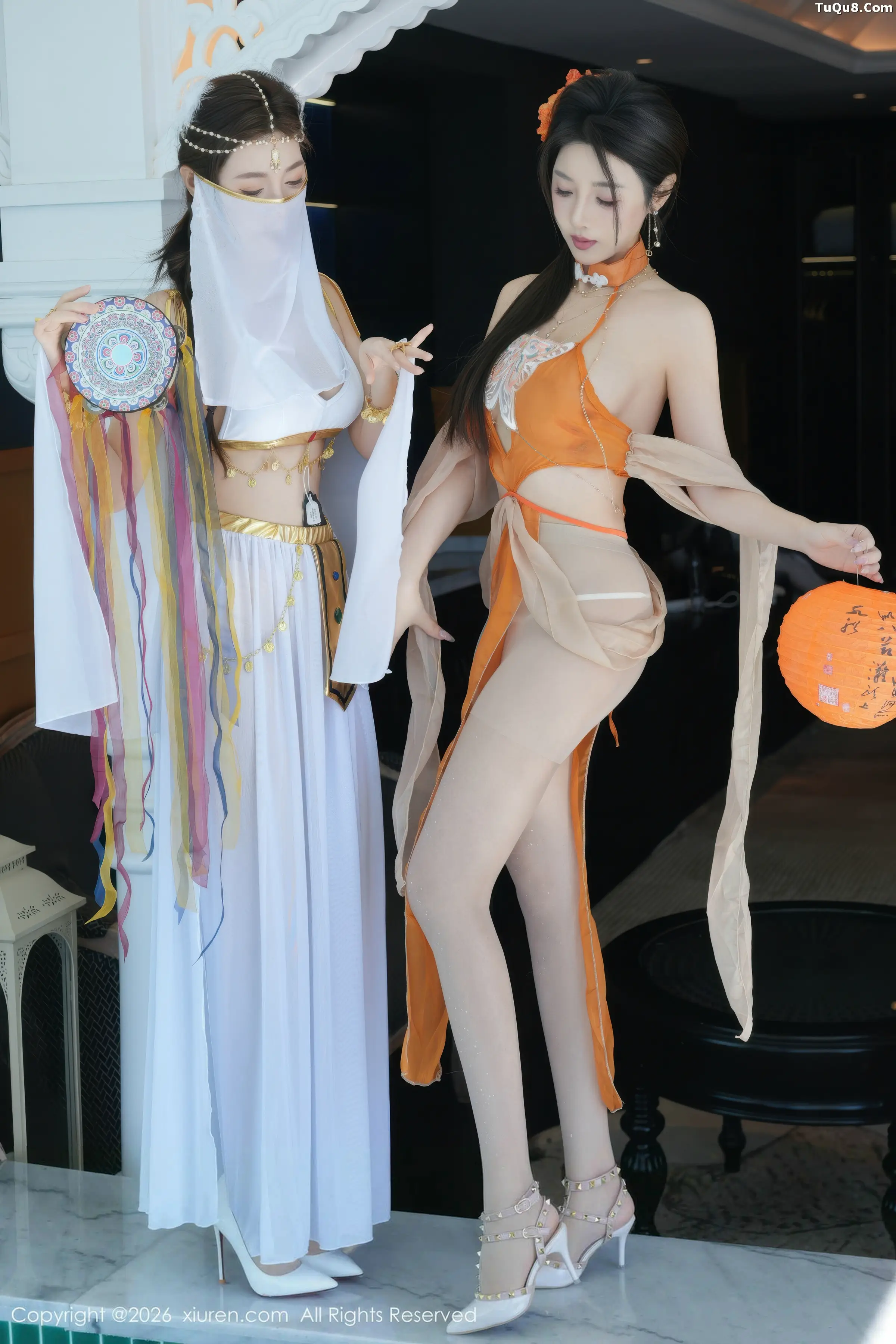 Collection Twins - Tao Zhi Yao Yao Sexy Sister Flowers Classical Sheer Show Captivating Figure Exquisite Photoshoot 82P 4