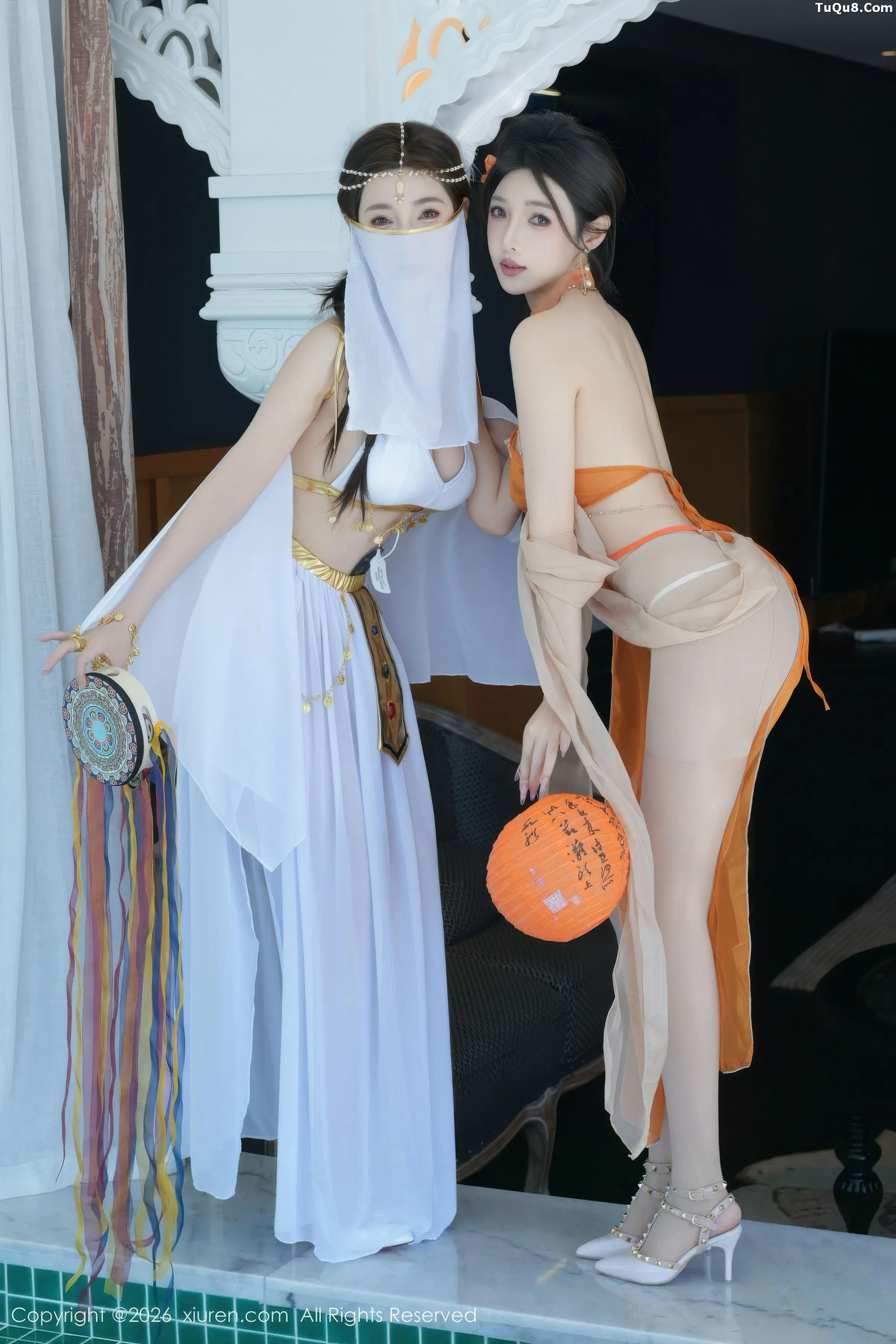 Collection Twins - Tao Zhi Yao Yao Sexy Sister Flowers Classical Sheer Show Captivating Figure Exquisite Photoshoot 82P 7