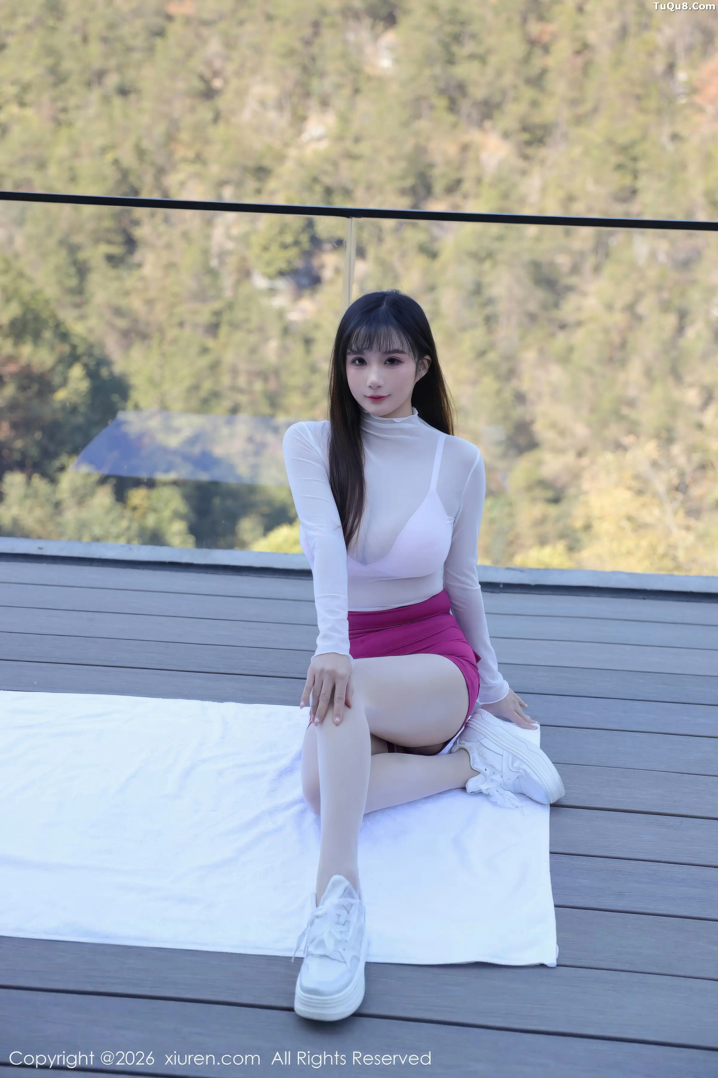 Little plump kitty sexy sheer white top paired with red shorts showcasing an amazing figure photoshoot 75P 2