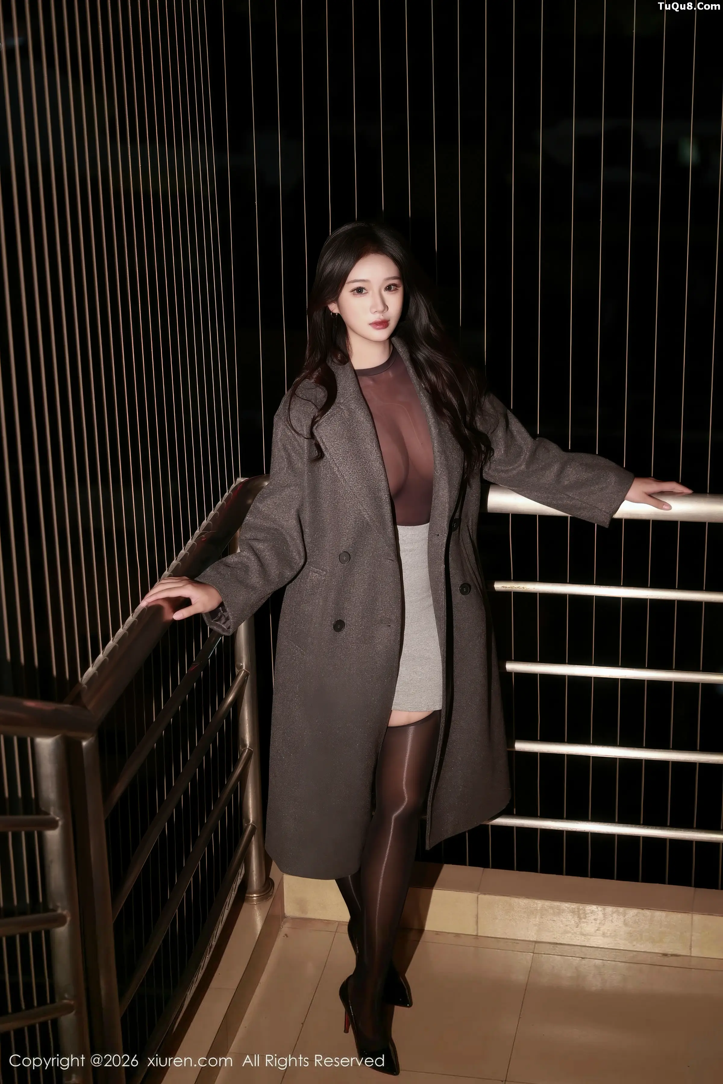 Nan Qiao's Private Shoot: Sexy Black Jacket and Ultra-Thin Black Tights Photoshoot of Stunning Figure 73P