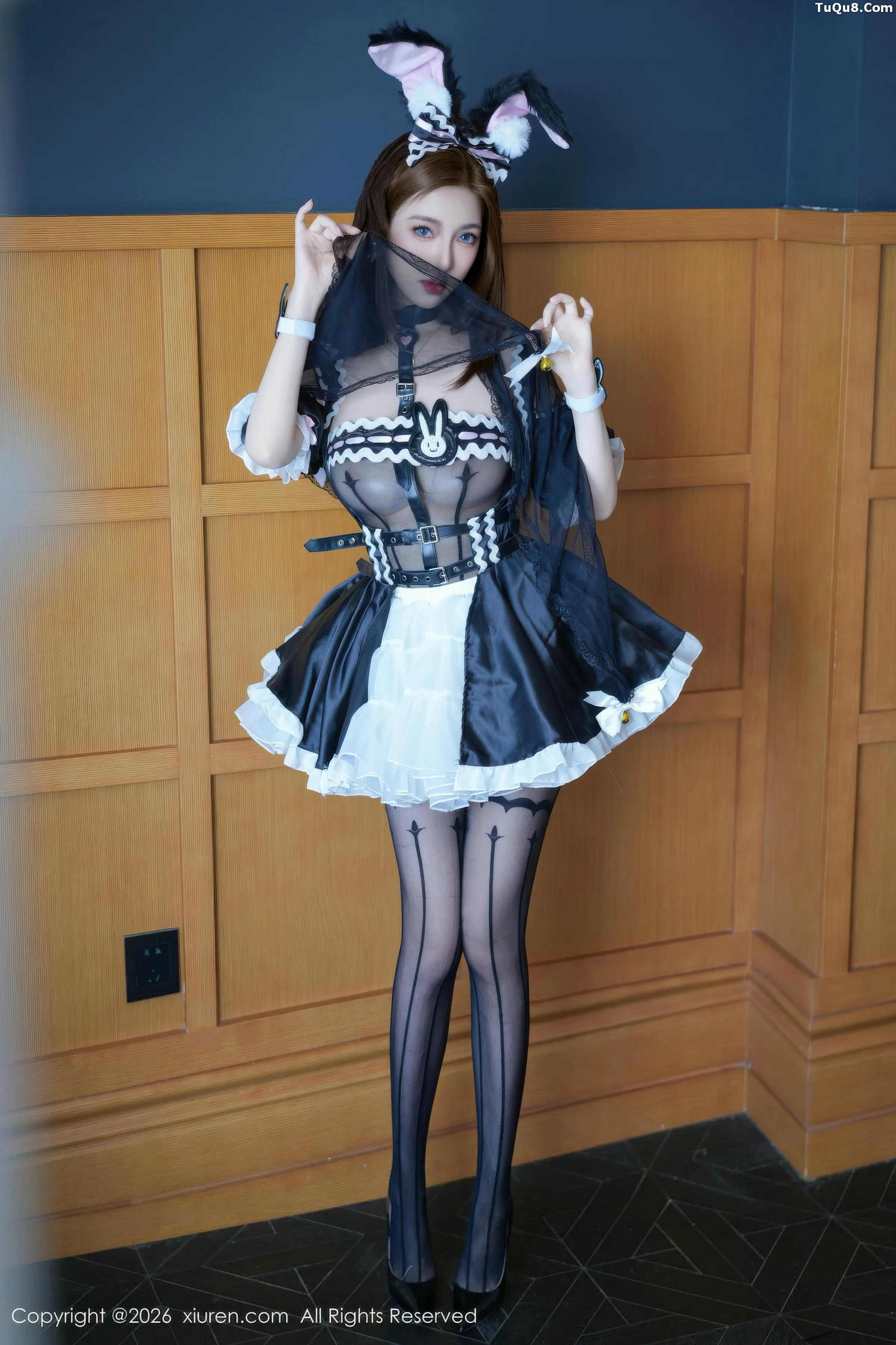 Twins-Tao Tao Sexy Bunny Girl Black Open-Crotch Bodysuit Stockings Show Off Hot Body Ultimate Beautiful Photos 70P 2