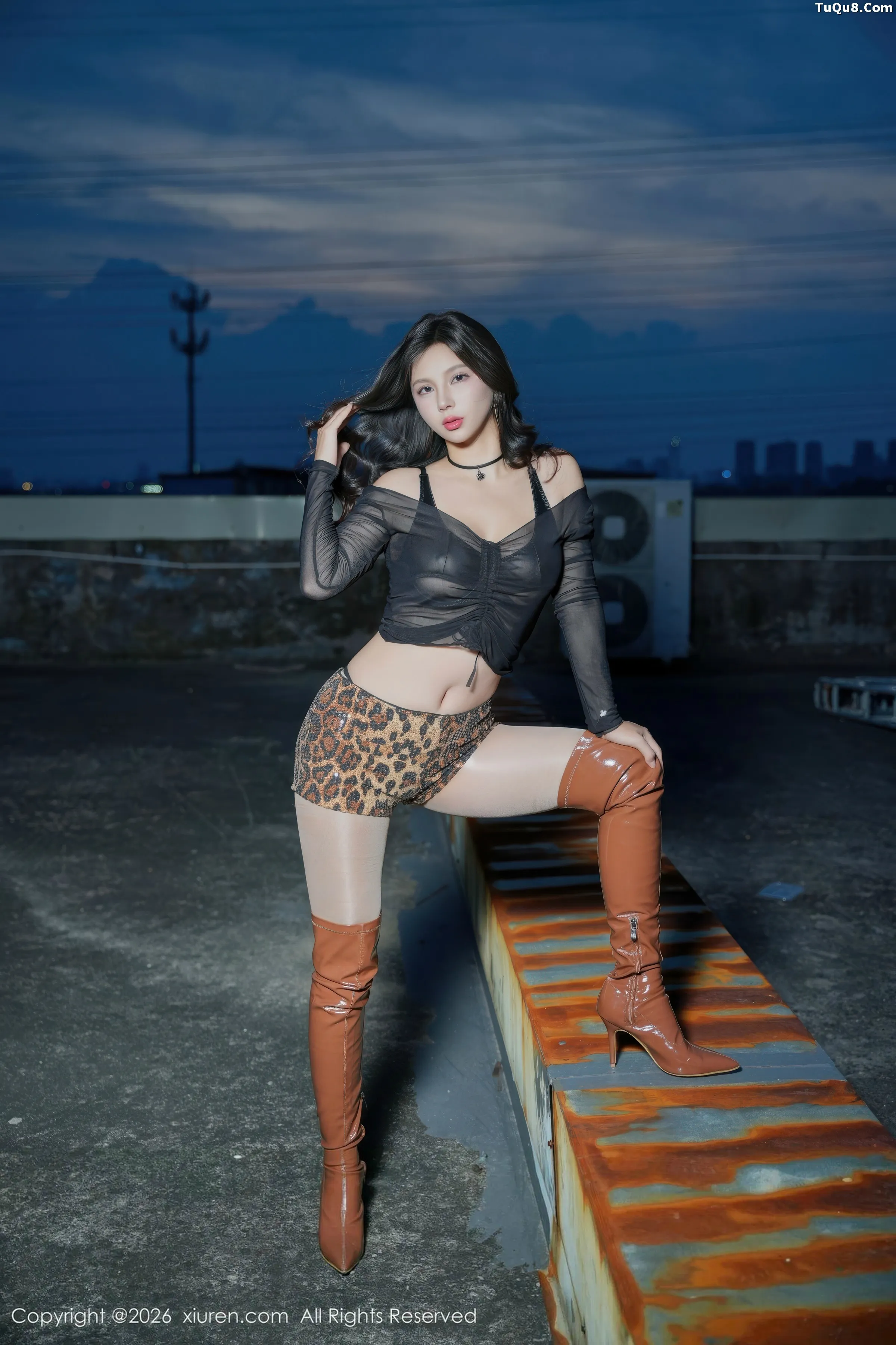 Little Demon Yummy Sexy Black Lingerie with Ultra-thin Flesh Silk Beautiful Legs Perfect Photoshoot 76P 5