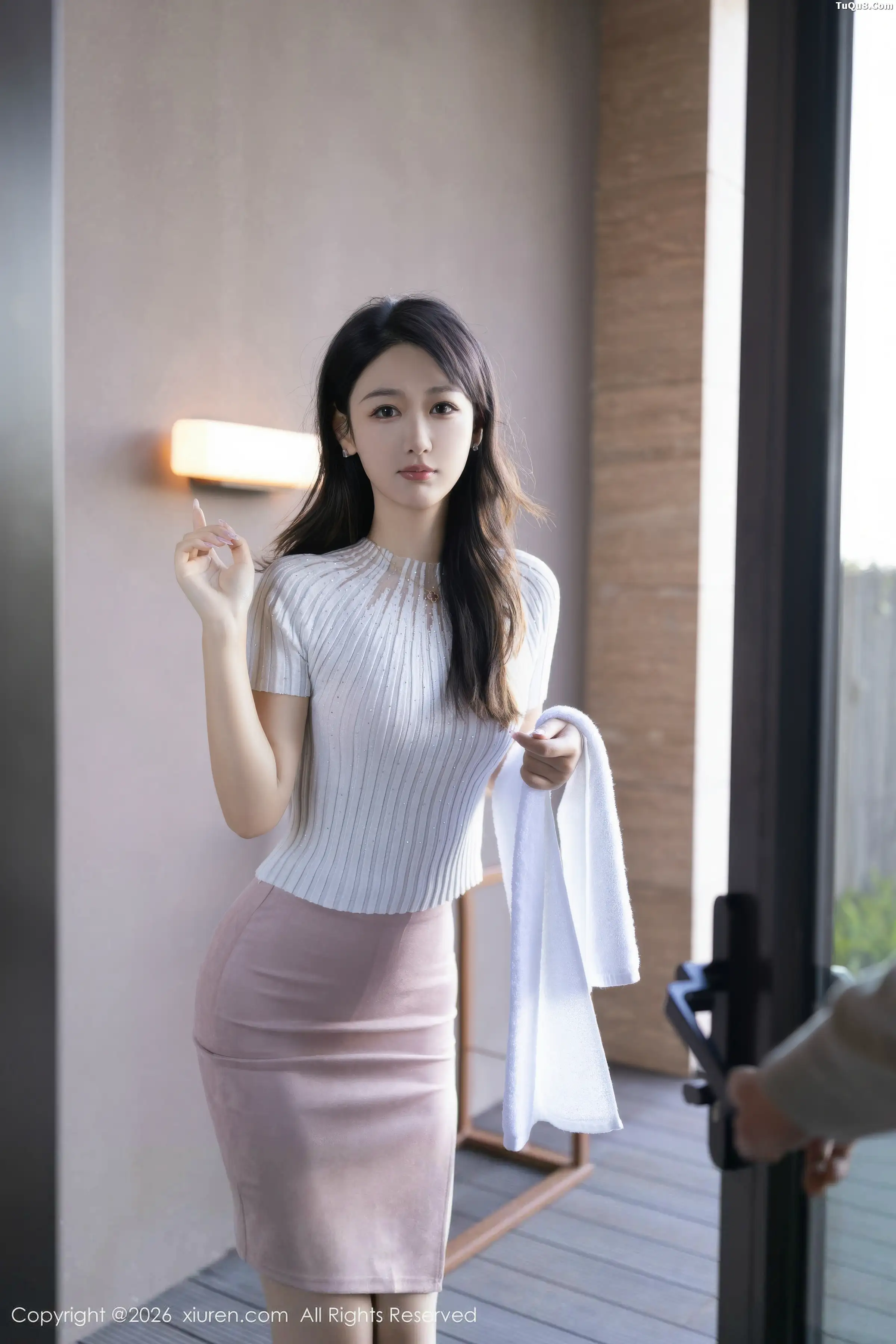 Tang Anqi Sexy Pink Lingerie with Ultra-thin No-wire Flesh Silk Showcasing Graceful Figure Alluring Super Beautiful Photos 75P 8