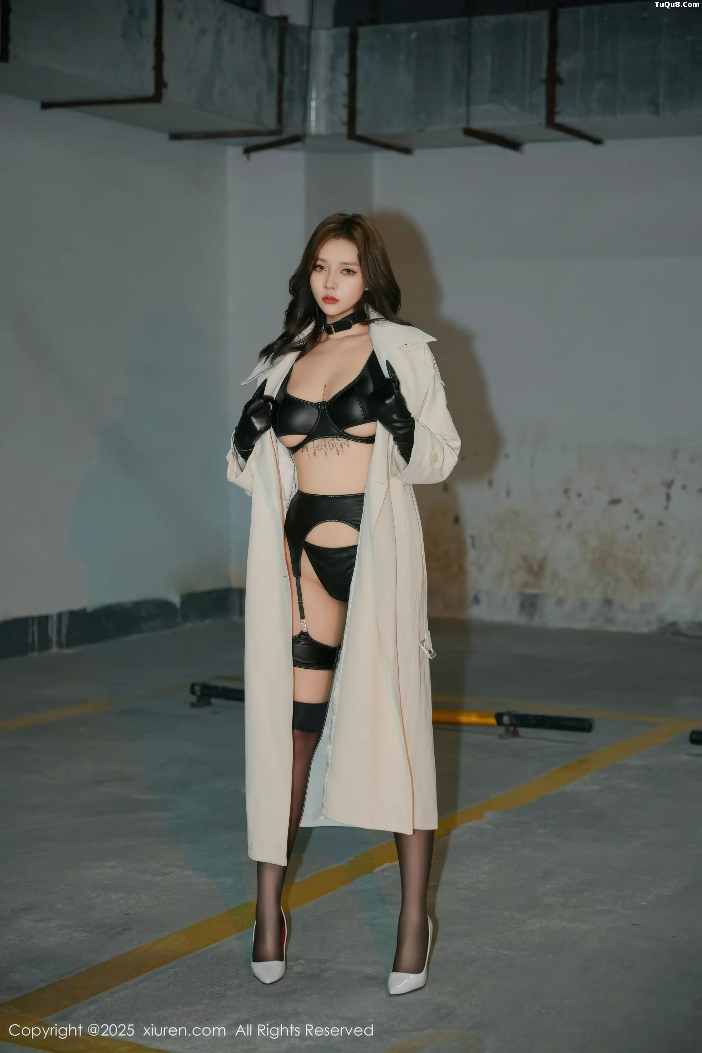 Nabi sexy black lingerie with sheer black stockings showcasing curvy figure alluring gorgeous photos 71P 5