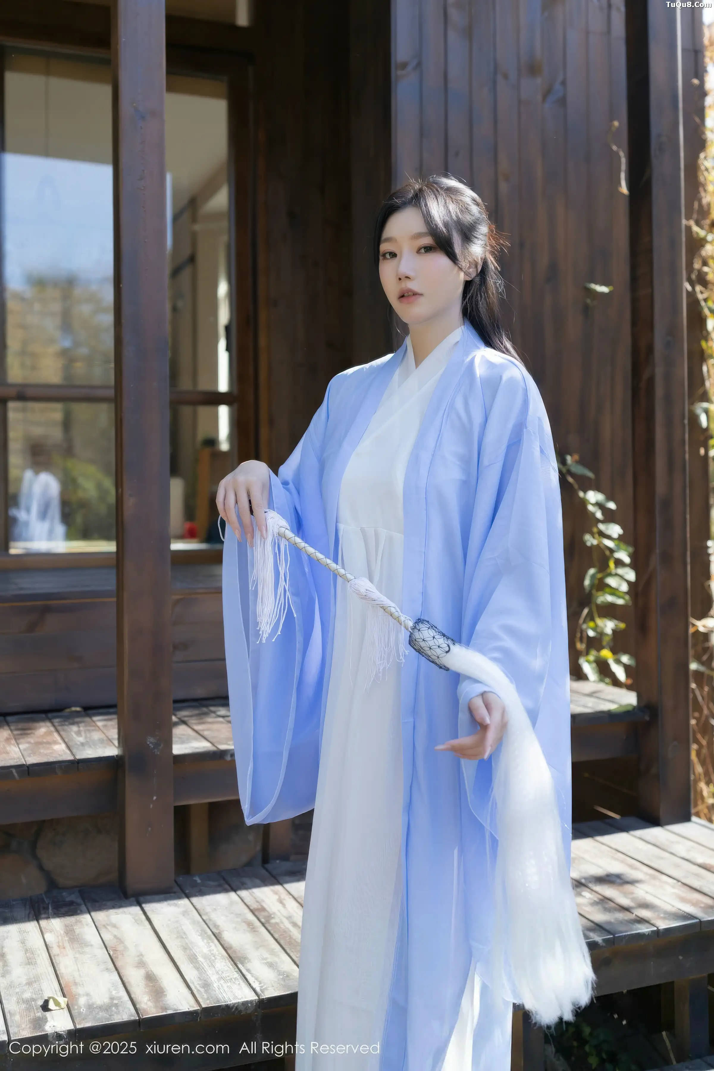 Anran anran Daoist nun costume sexy outfit with ultra-thin sheer fabric showing graceful figure stunning photo set 74P 3