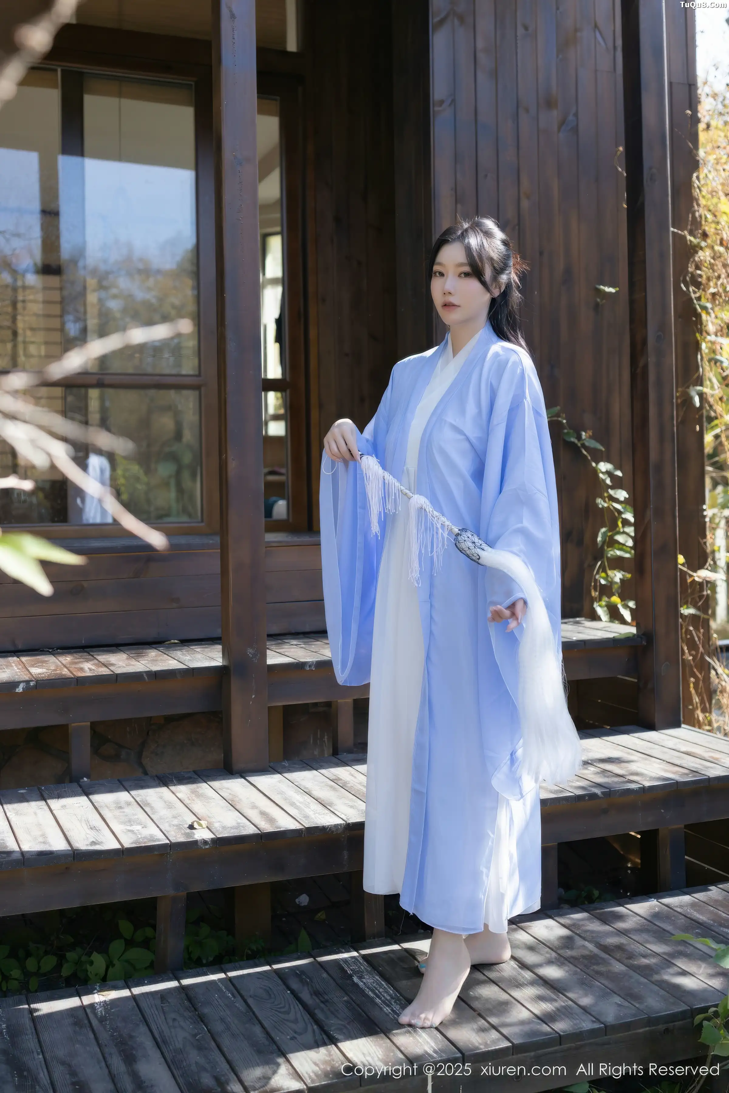 Anran anran Daoist nun costume sexy outfit with ultra-thin sheer fabric showing graceful figure stunning photo set 74P 4
