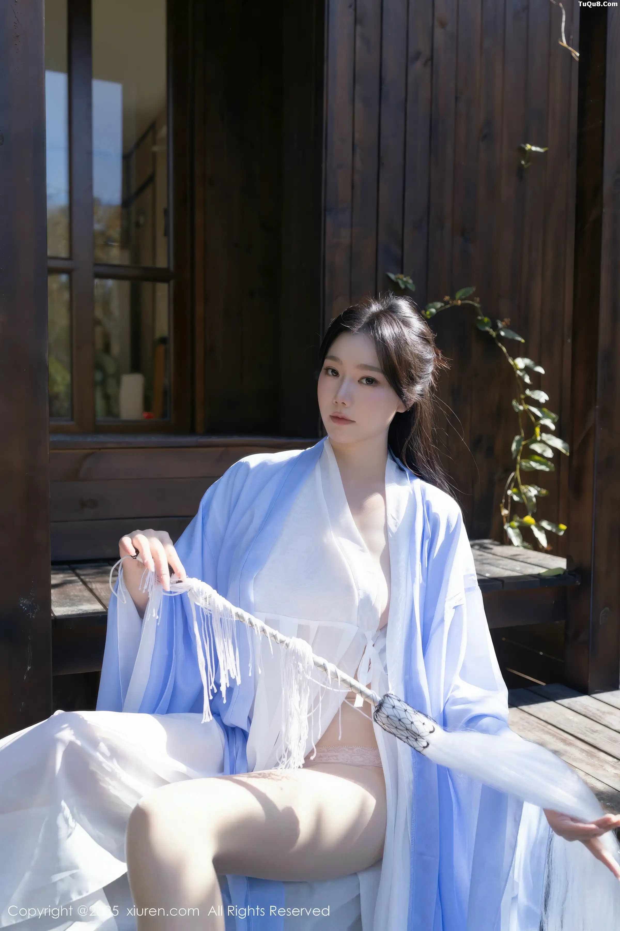 Anran anran Daoist nun costume sexy outfit with ultra-thin sheer fabric showing graceful figure stunning photo set 74P 5