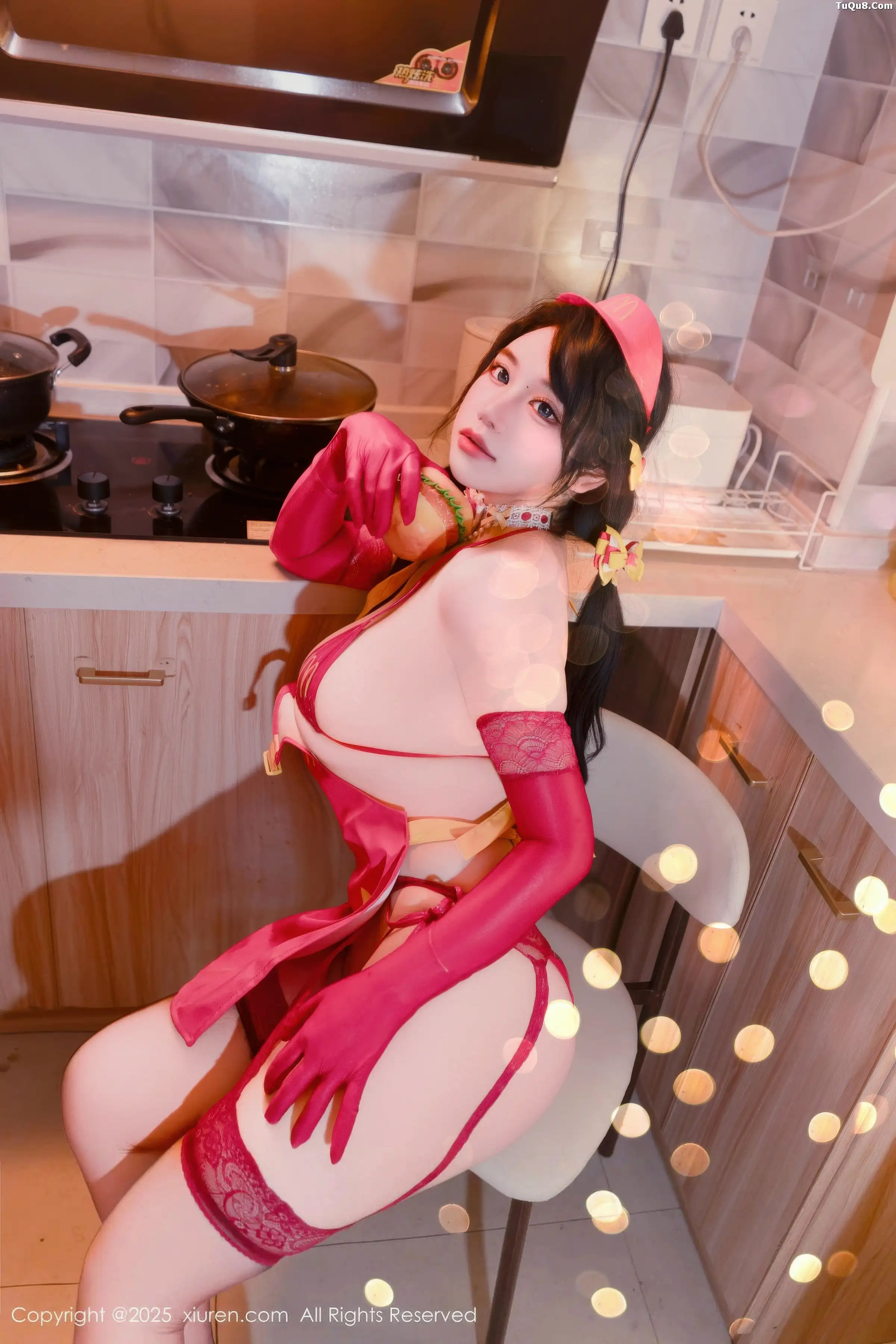 Xixi strawberry lover sexy red lingerie paired with red silk garter stockings hot body absolute beauty photoshoot 78P 8